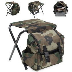 Sac à Dos 3 en 1 avec Tabouret Pliant CAMO RELOAD CAMP
