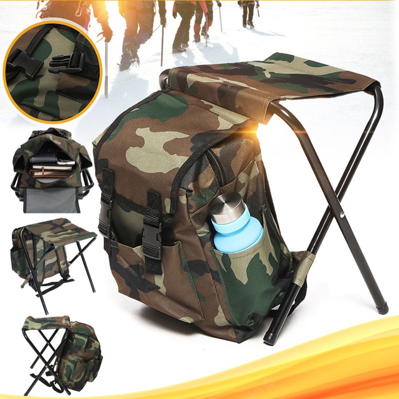 Sac à Dos 3 en 1 avec Tabouret Pliant CAMO RELOAD CAMP