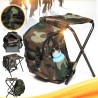 Sac à Dos 3 en 1 avec Tabouret Pliant CAMO RELOAD CAMP